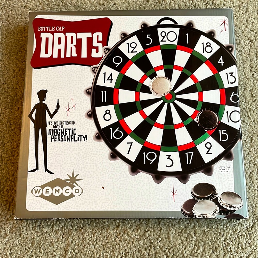 Brand New Wemco Bottle Cap Darts
